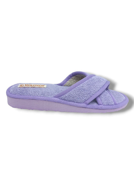 Kolovos Terry Winter Women's Slippers in Lilac color