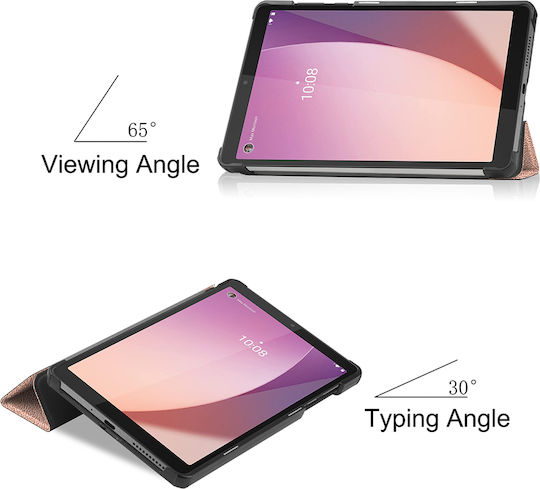 Sonique Smartcase Slim Flip Cover Durabilă Rose Gold (Lenovo Tab M8 4gen 8.3)