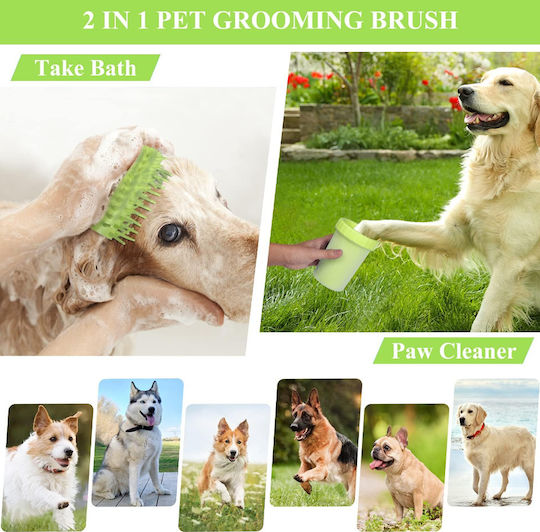 Zola Silicone Paw Cleaning Device Animals Xl Size 15x11 Cm Green