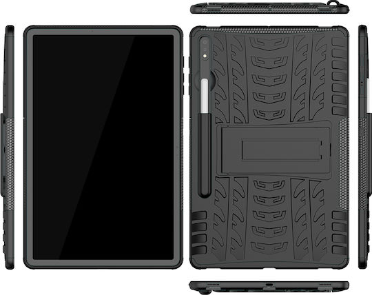 Sonique Задна Корицa Издръжлива Черна Samsung Galaxy TAB S7+ 12.4" Galaxy TAB S8+ 12.4