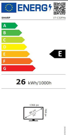 Sharp Smart Τηλεόραση 32" HD Ready LED 32FH2EW (2023)