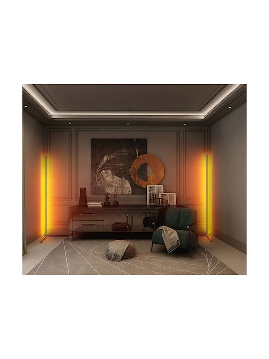 Mozos LED Stehleuchte H140cm. mit RGB Licht Schwarz