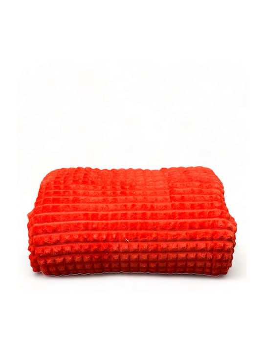 Olia Home Pătură Fleece Superdublă 220x240 cm Portocalie