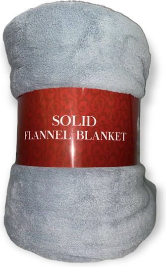 Olia Home Κουβέρτα Fleece Υπέρδιπλη 220x240εκ. Γκρι 96.108