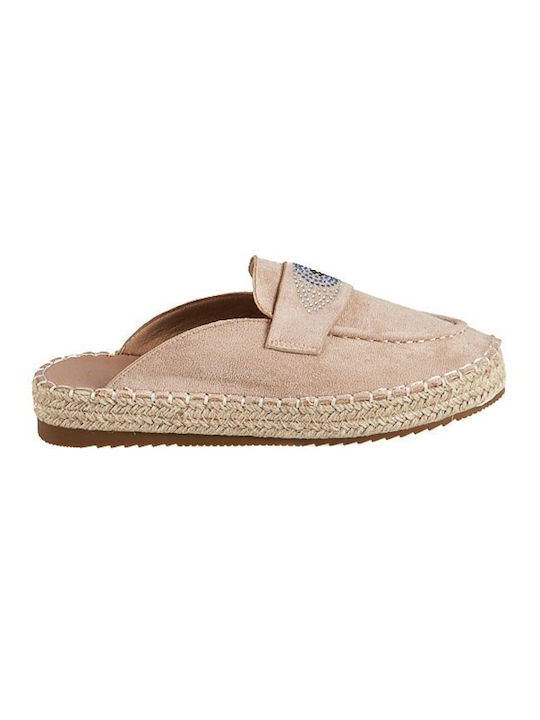 Elenross Mules mit Absatz in Beige Farbe