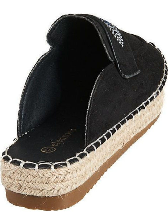 Flat Suede Mules σε Μαύρο Χρώμα