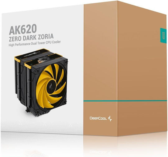 Deepcool AK620 Zero Dark Black CPU Cooler Dual Fan for Socket AM5 1200 1700