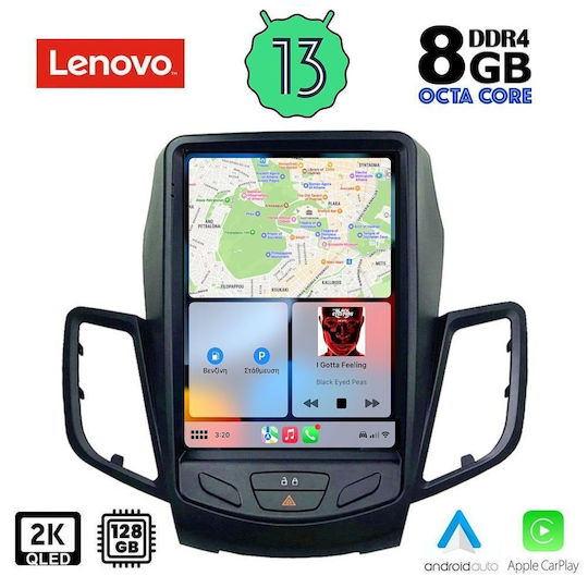 Lenovo Car Audio System for Ford Fiesta 2008-2017 (Bluetooth/USB/WiFi/GPS/Apple-Carplay/Android-Auto) with Touch Screen 9.7"