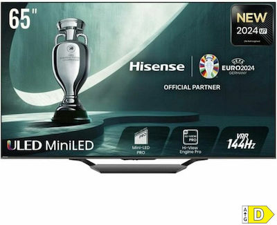 Hisense Smart Τηλεόραση 65" 4K UHD Mini LED 65U7NQ HDR (2024)