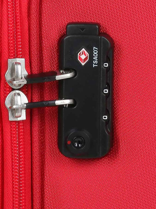 Medium Suitcase 66x44x29 Airtex Waterproof Red Fabric 4 Wheels Unbreakable Zipper 290nul22 29022-06