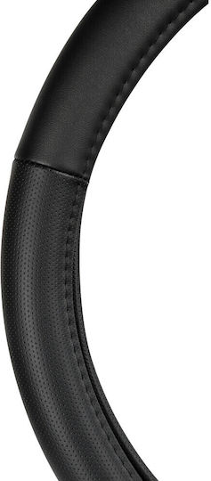 Lampa Car Steering Wheel Cover with Diameter 39cm Leather Black with Black Stitching