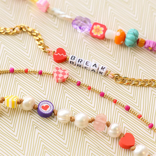Polymer Spiral Perle Mehrfarbig 10mm 6 Stück