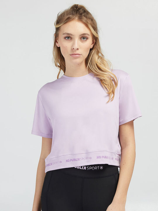 No Publik Women's Athletic Crop T-shirt Purple