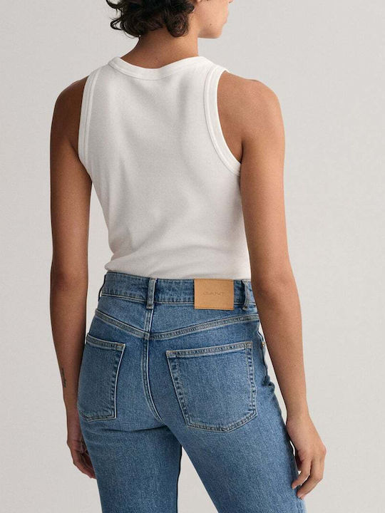 Women's Blouse Cotton Sleeveless White