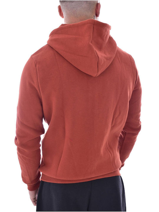 Just Emporio Men's Sweatshirt Jacket with Hood and Pockets Red