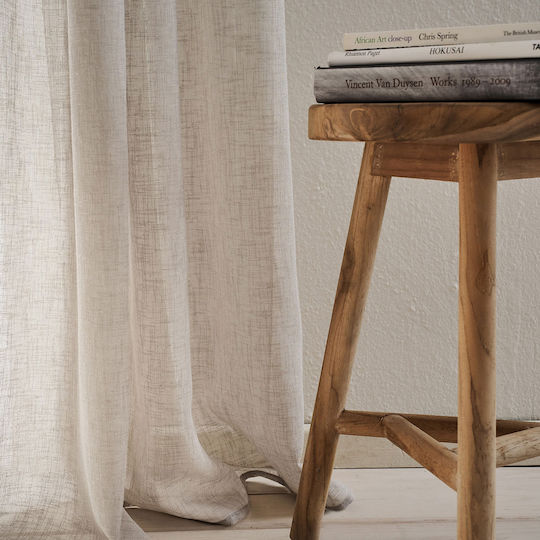 Gofis Home Κουρτίνα με Τρουκς Combe Willow Γκρι 140x280εκ.