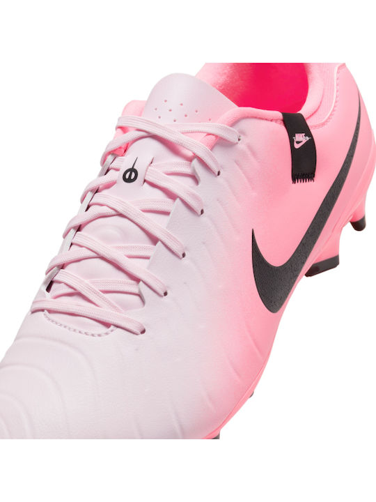 Nike Tiempo Legend 10 Academy Футболни Обувки с Бутони Бяло / Ярко Малиново / Черно