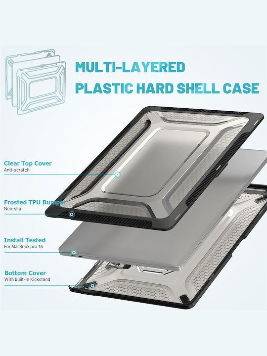 Sonique Icy Guardian Laptoptasche Für Laptop 16" Apple MacBook Pro 16" 2021/2023 In Schwarz