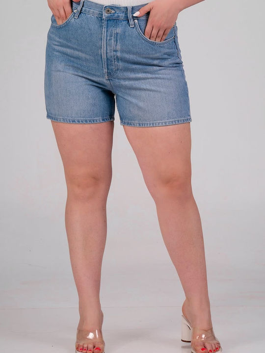 Lovesize Women's Jean High-waisted Shorts Blue