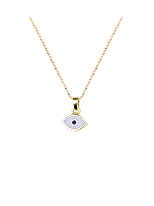 Kritsimis Halskette Doppelter Auge aus Gold 14K