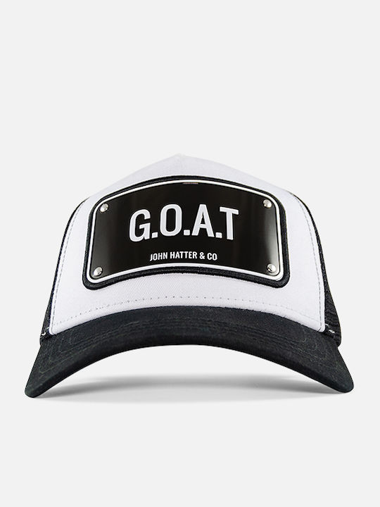 G.o.a.t Μαυρόασπρο Jockey Καπέλο Μεταλλικό Patch John Hatter & Co