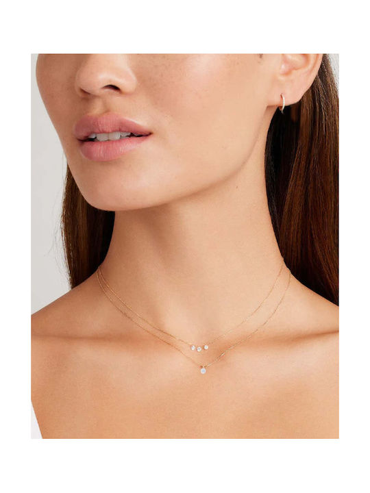 Savvidis Necklace from White Gold 18k with Diamond