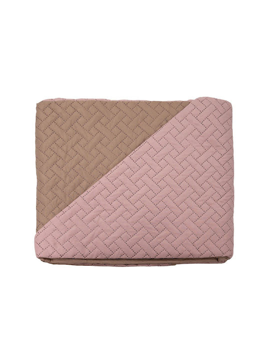 Sidirela Κουβερλί Υπέρδιπλο Microfiber Pink Apple 220x230cm