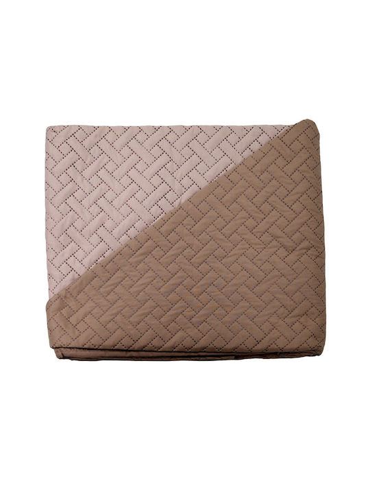 Sidirela Κουβερλί Υπέρδιπλο Microfiber Beige 220x230cm