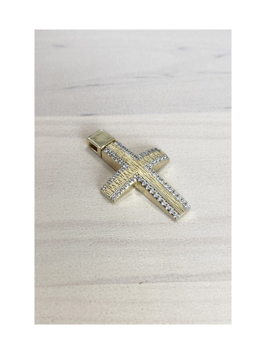 Kritsimis Damen Gold Kreuz 14K mit Kette