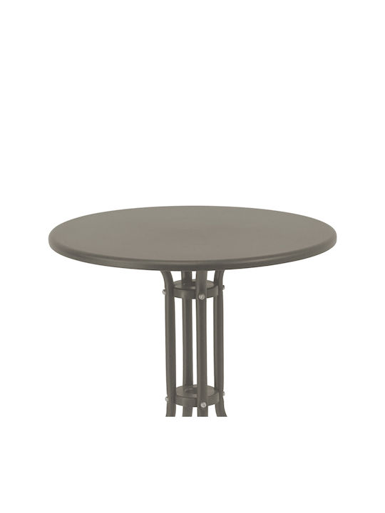 Vergo Outdoor Dinner Metal Table Natural 60x60x70cm