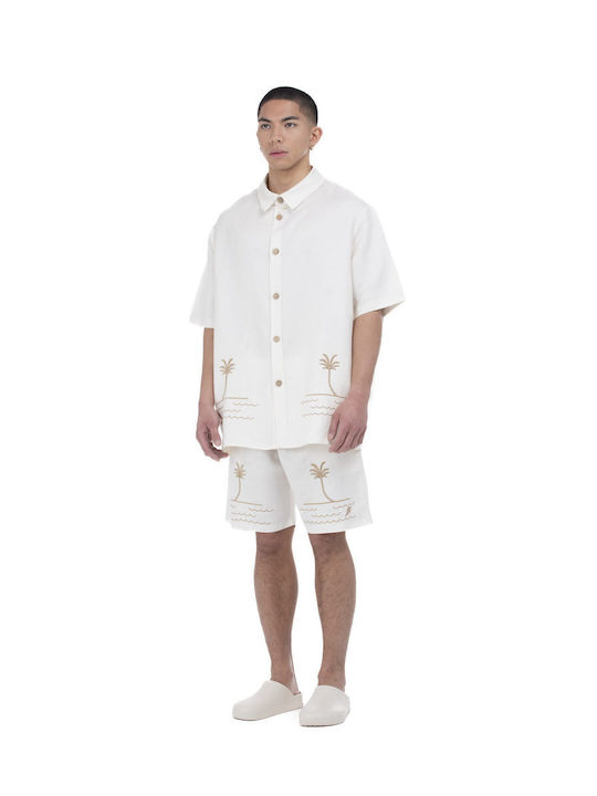 Ne En Aout Herren Badebekleidung Shorts Off White