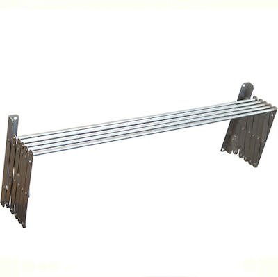 Ρούχων Aluminum Folding Wall Mounted Balcony Railings with Hanging Length 4m