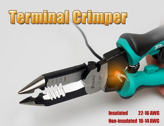 Proskit Cable Stripper Pliers with Cutter and 225mm Length