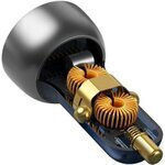 Baseus Auto-Ladegerät 65W 5A Schnellladung mit Anschlüssen: 1xUSB 1xType-C Gray Farbe