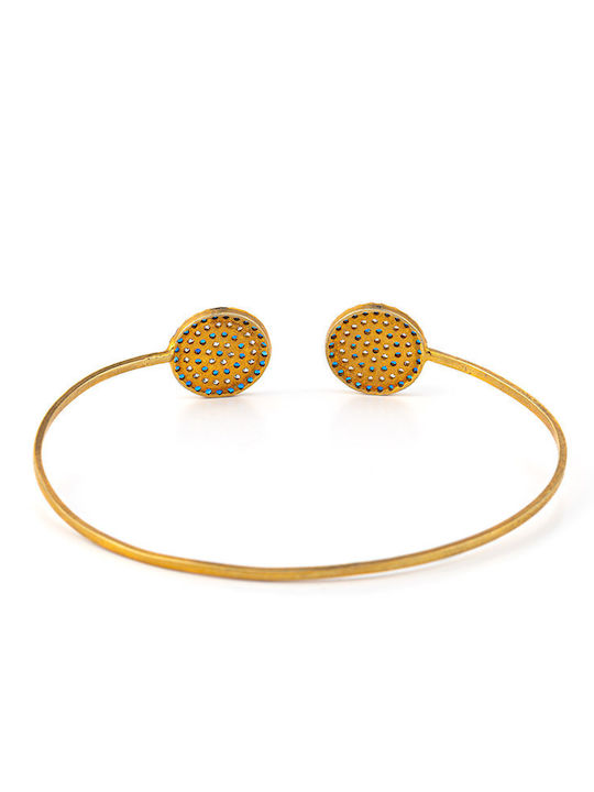 George Art Jewels Дамско Гривна с дизайн Очи от Сребърен Златно с Циркон