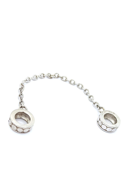 925 Silver Plated Double Charm Bracelet with Circle Design