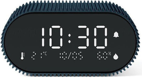 Lexon Clock Επιτραπέζιο Ρολόι με Ξυπνητήρι Μπλε LR155OB3