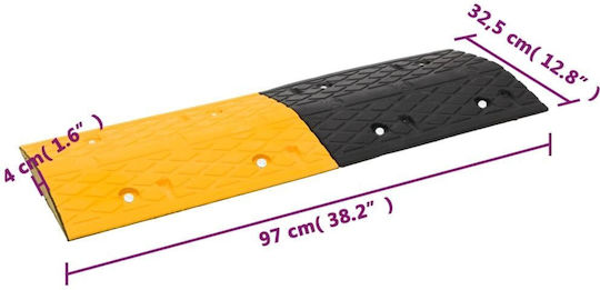 vidaXL Verkehrsschilder in Gelber Farbe mit Breite 97cm (3 Stück)