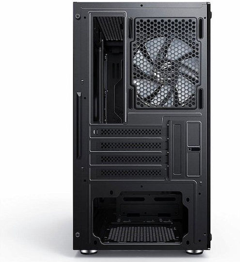 Evolveo M5 Gaming Midi Tower Κουτί Υπολογιστή με Πλαϊνό Παράθυρο και RGB Φωτισμό Μαύρο