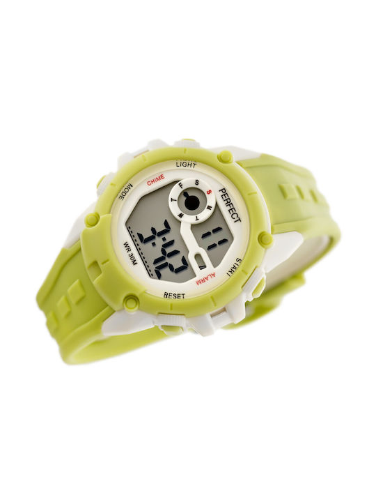 Perfect Uhr mit Grün / Grün Kautschukarmband