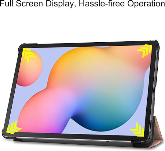 Sonique Флип Капак Издръжлив Розово Златен Samsung Galaxy Tab S6 Lite 10.4 P610/P615