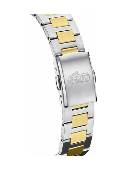 Lotus Watches Γυναικείο Ρολόι Μπαταρίας με Ασημί Μεταλλικό Μπρασελέ