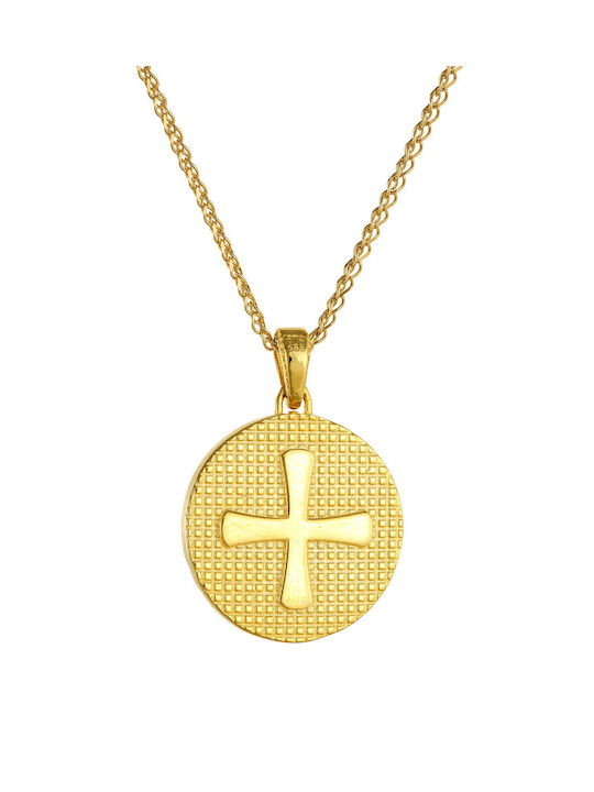 Kritsimis Pendant Kids Talisman Double Sided with Chain Constantine from Gold 14K 52RK6324-2851