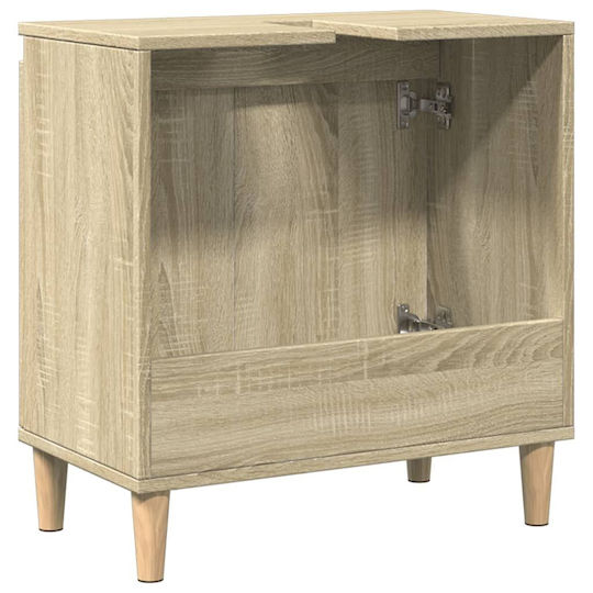 vidaXL Schrank Waschtisch ohne Waschbecken L58xB33xH60cm Sonoma Oak