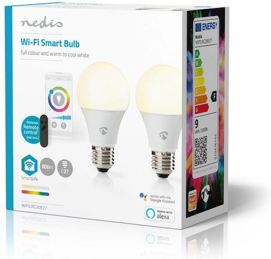 Nedis LED крушка 9W за фасунга E27 RGB 806лм
