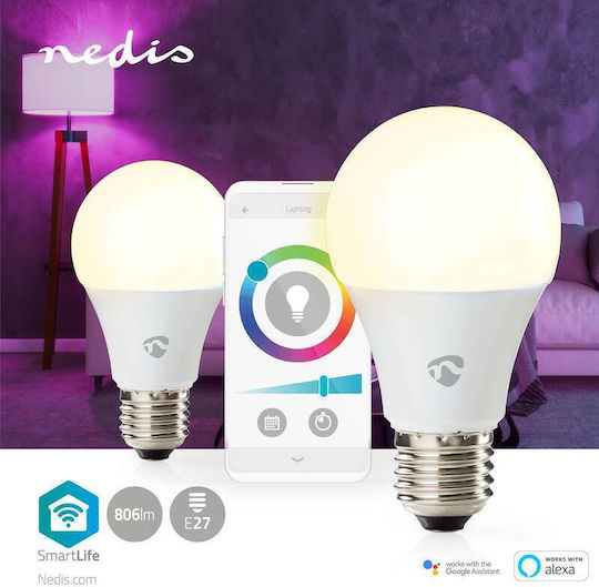 Nedis LED крушка 9W за фасунга E27 RGB 806лм