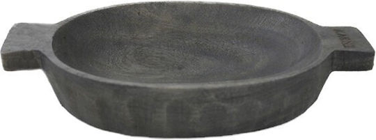Nakaro Wood Купа за сервиране Кръгла Сив