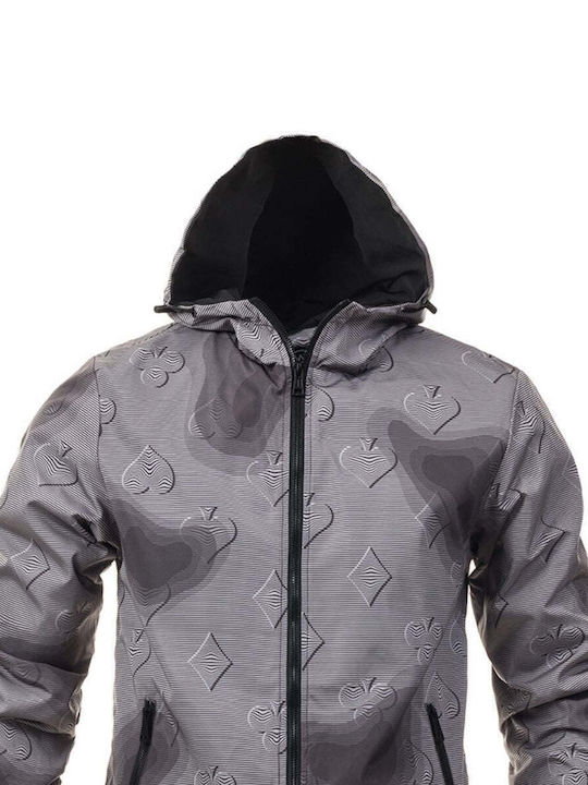 Senior Men's Jacket Waterproof Gray