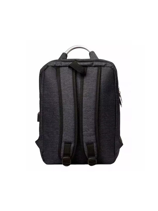 Bag to Bag Ανδρικό Υφασμάτινο Σακίδιο Πλάτης Αδιάβροχο με Θύρα USB Γκρι