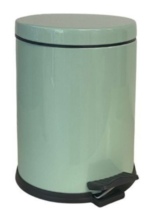 Vesta Metallic Bathroom Trash Can and Basket Set 5lt Green